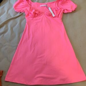 Susana Monaco Vibrant Pink Gathered Dress